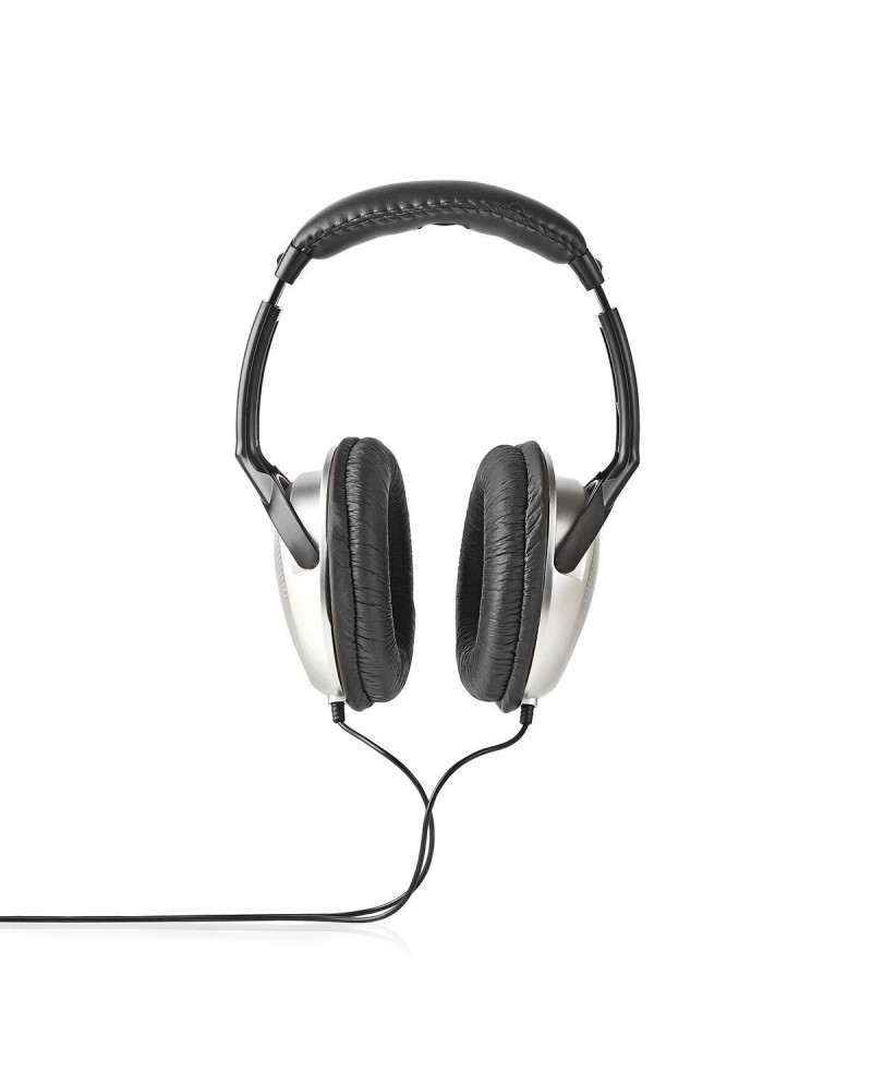 NEDIS AUSCULTADORES C/FIO CABO REDONDO PRATA/PRETO