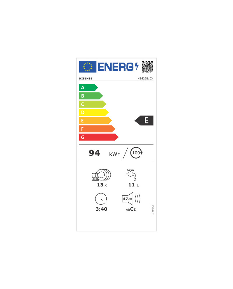 HISENSE MAQUINA LOUÇA 13TALHERES INOX (E)