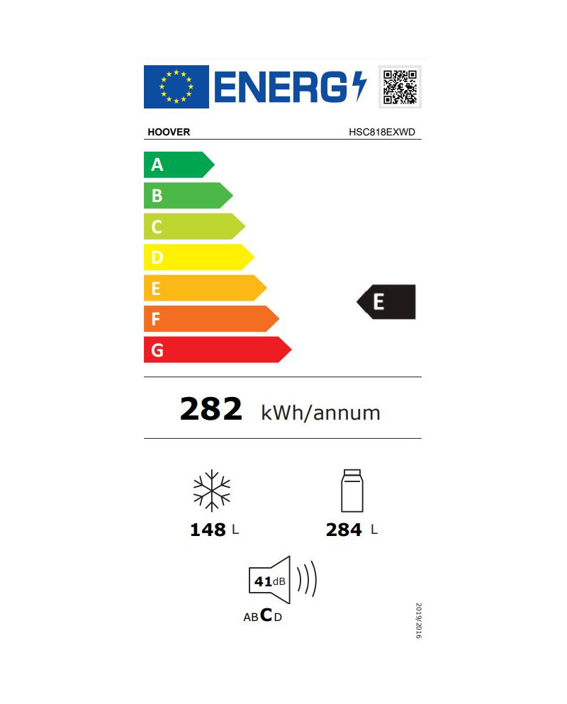HOOVER SIDE BY SIDE 1830X836X636MT DA NF INOX (E)