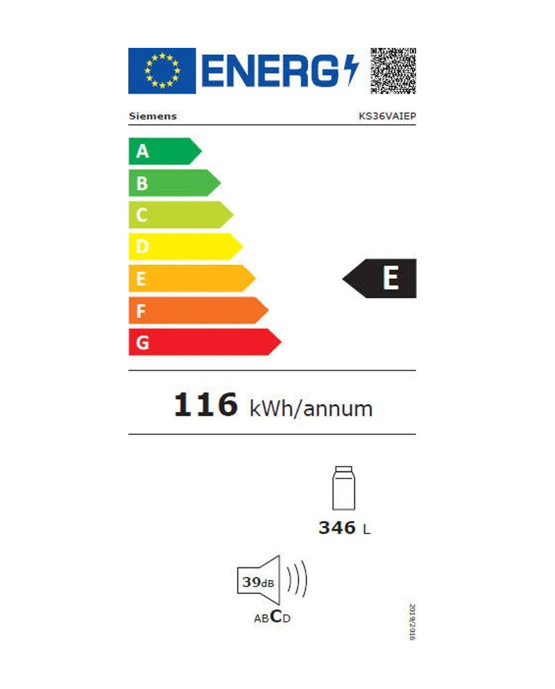 SIEMENS FRIGORIFICO 1 PORTA VENTIL 1,86X0,60MT PT INOX (E)