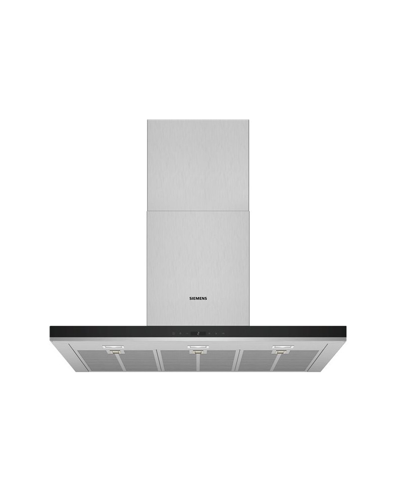 SIEMENS CHAMINE 90CM 430/843M3/H INOX E PRETO A+
