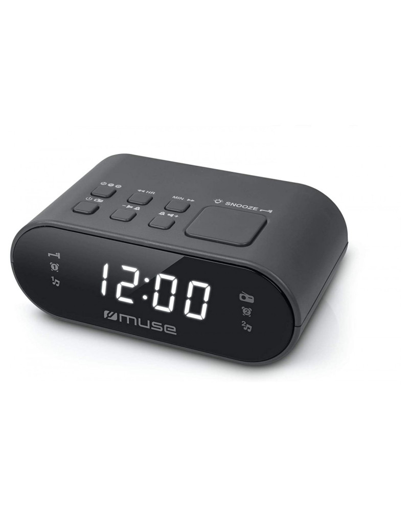 MUSE RADIO RELOGIO DESPERTADOR PRETO