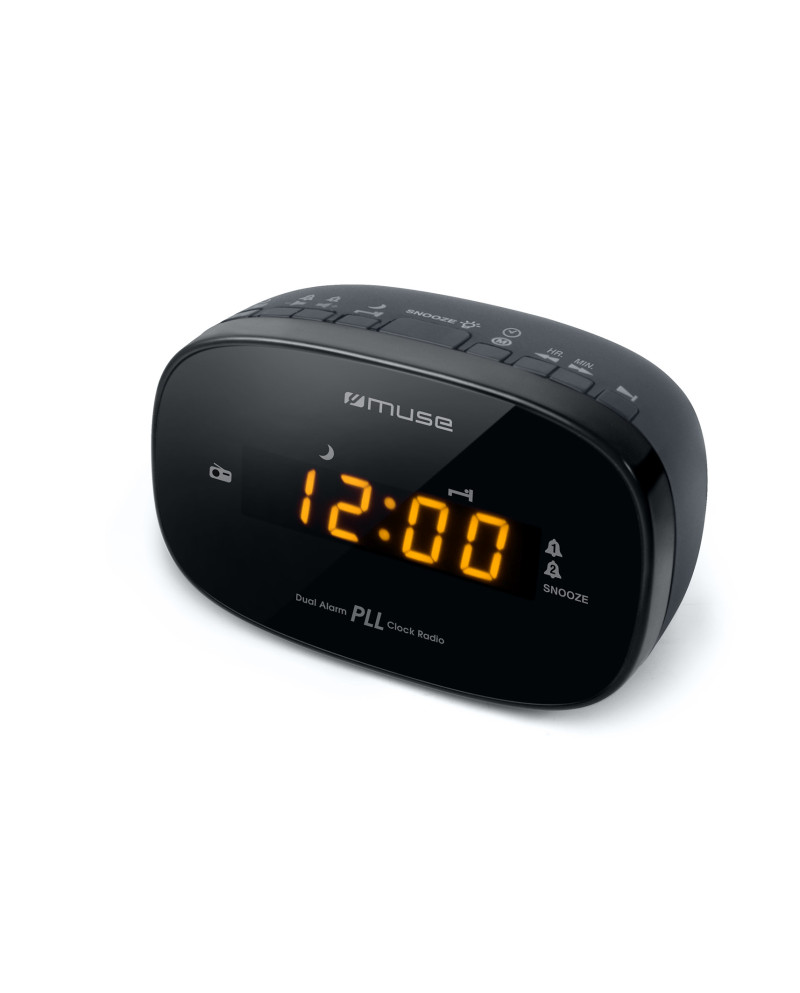 MUSE RADIO RELOGIO DESPERTADOR PRETO