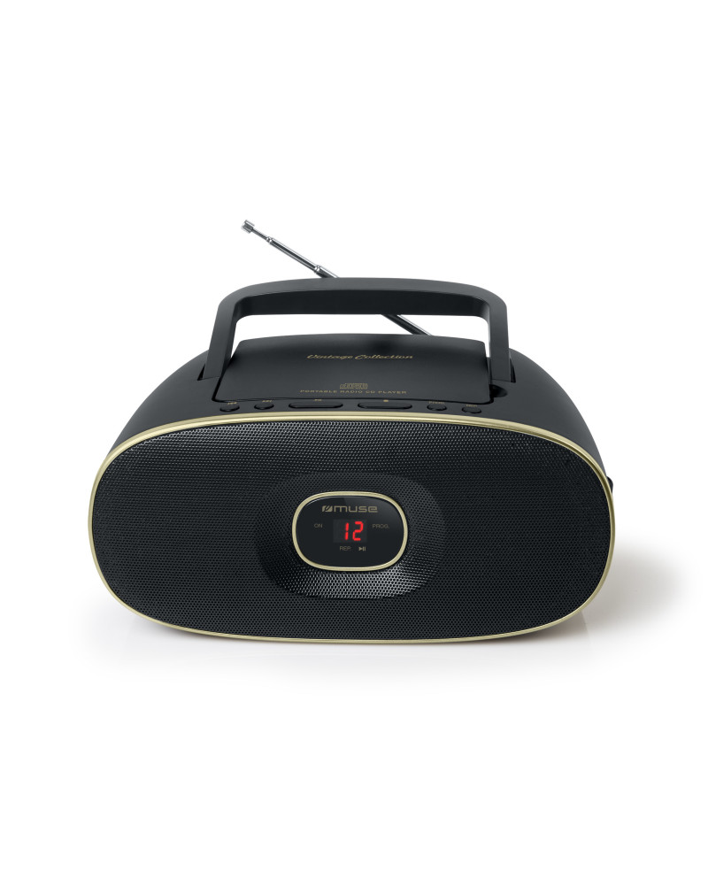 MUSE RADIO PORTATIL C/CD RADIO MW/FM 230V PRETO