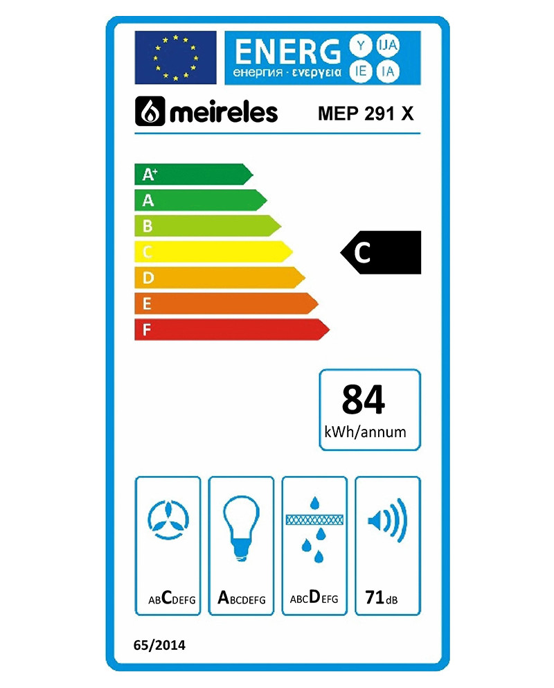 MEIRELES CHAMINE 90CM 1 MOTOR MAX 580M3/H INOX C MEIRELES CHAMINE 90CM 1 MOTOR MAX 580M3/H INOX C