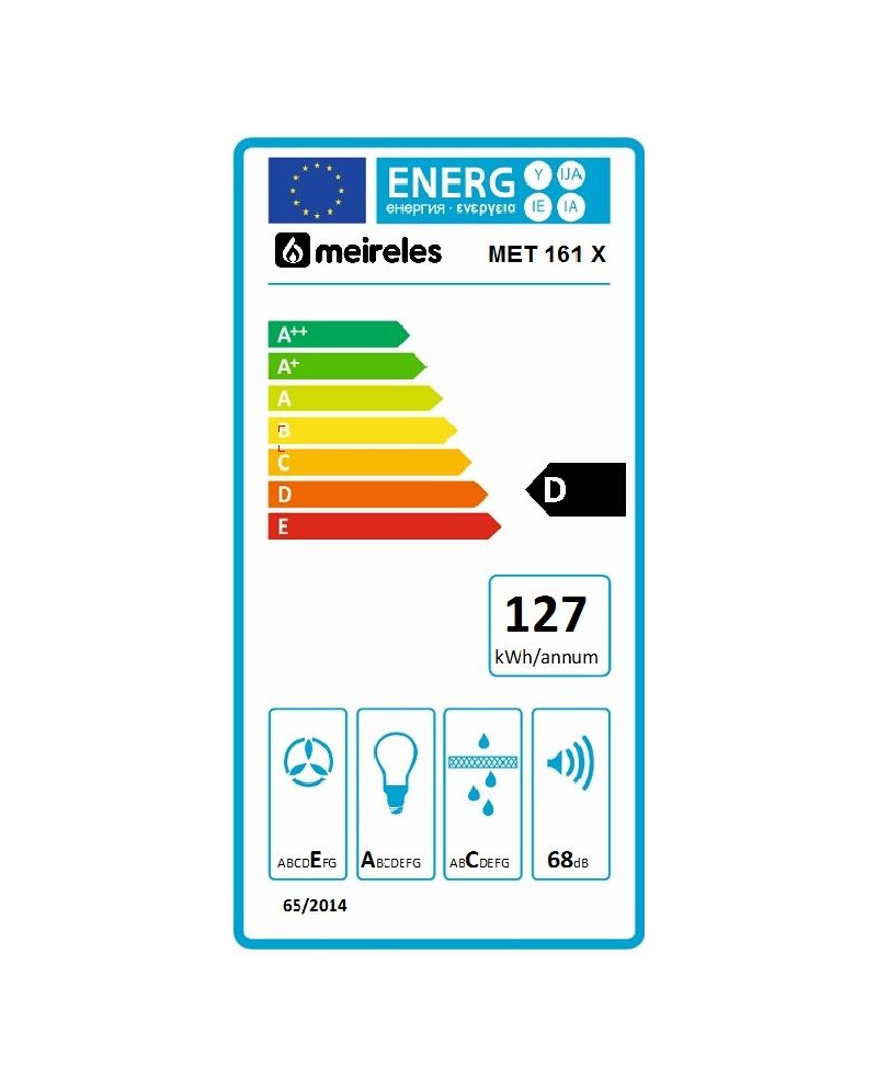 MEIRELES EXAUSTOR 60CM GAVETA 2 MOTORES MAX 350M3/H INOX D