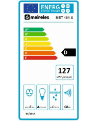 MEIRELES EXAUSTOR 60CM GAVETA 2 MOTORES MAX 350M3/H INOX D