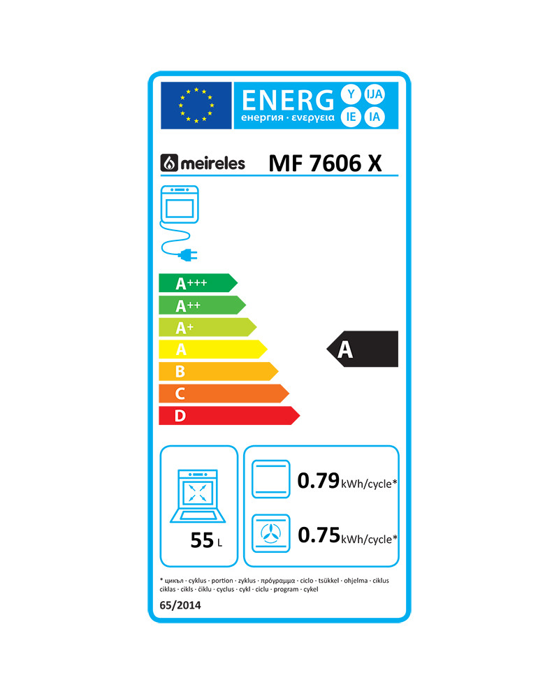 MEIRELES FORNO ELECTRICO VENTILADO 6 FUNÇOES 55LTS INOX A