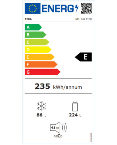 TEKA COMBINADO 1,88X0,595X0,635MT 310LT NF INOX (E) TEKA COMBINADO 1,88X0,595X0,635MT 310LT NF INOX (E)