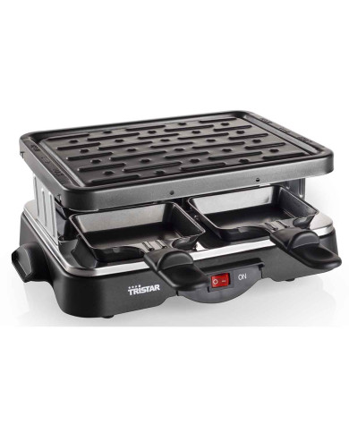 TRISTAR RACLETTE GRILL 500W 4 PESSOAS 22X18CM TRISTAR RACLETTE GRILL 500W 4 PESSOAS 22X18CM