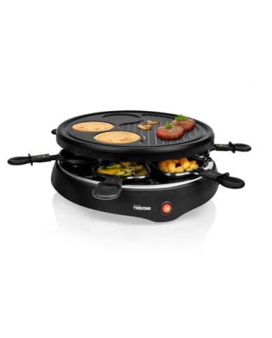 TRISTAR RACLETTE GRILL 800W DIAMETRO 25CM 6 ESPATULAS TRISTAR RACLETTE GRILL 800W DIAMETRO 25CM 6 ESPATULAS
