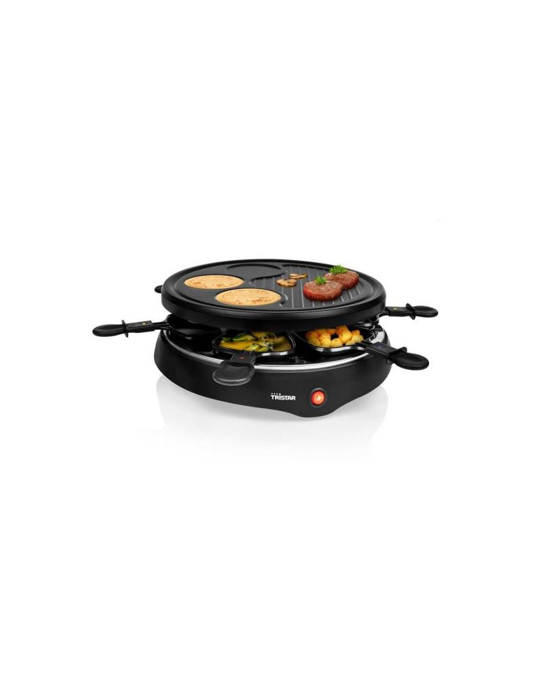 TRISTAR RACLETTE GRILL 800W DIAMETRO 25CM 6 ESPATULAS