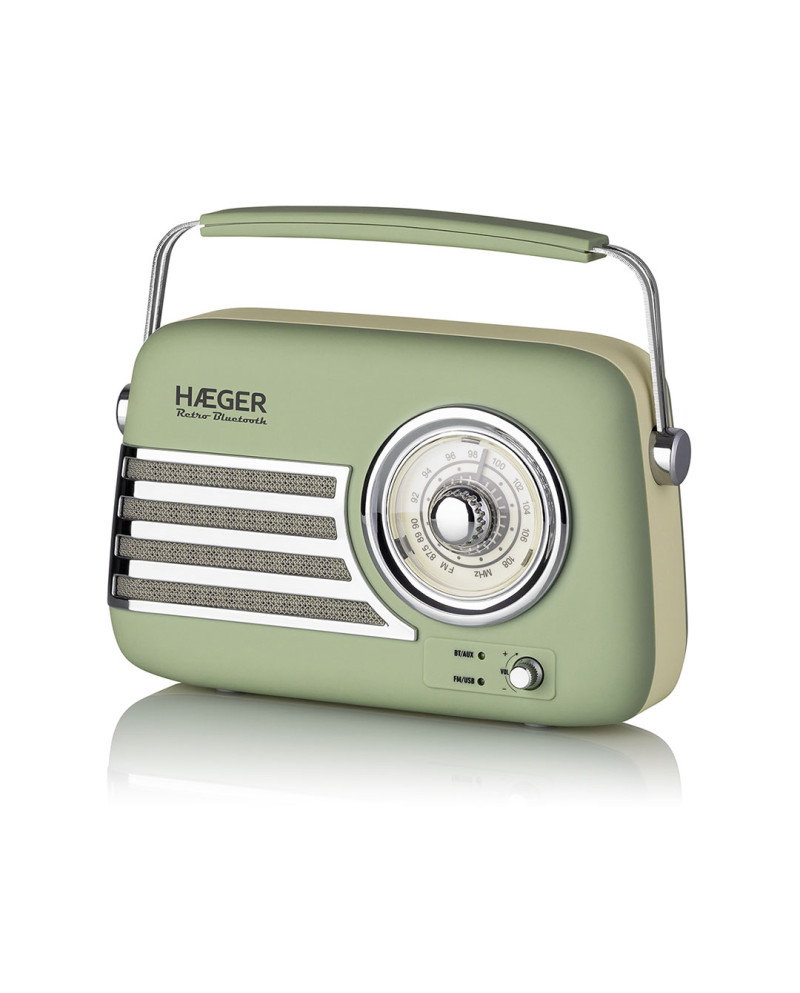 HAEGER RADIO PORTATIL VINTAGE FM 5.1 BLUETHOOTH RETRO