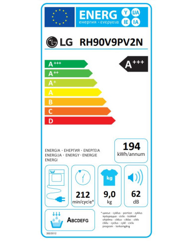 LG SECADOR ROUPA 9KG BOMBA CALOR INOX A+++