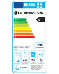 LG SECADOR ROUPA 9KG BOMBA CALOR INOX A+++