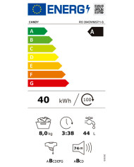 CANDY MAQUINA ROUPA 8KG 1200RT (A)