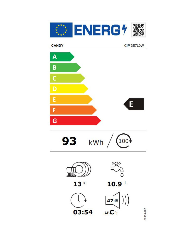 CANDY MAQUINA LOUÇA INTEG TOTAL 5PROG 13TALHERES (E) CANDY MAQUINA LOUÇA INTEG TOTAL 5PROG 13TALHERES (E)