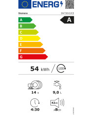 SIEMENS MAQUINA LOUÇA INTEG TOTAL 6PROG 14TALHERES  (A)
