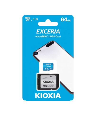 KIOXIA CARTAO MEMORIA MICRO SDXC 64GB ADAPT C10 R100 KIOXIA CARTAO MEMORIA MICRO SDXC 64GB ADAPT C10 R100