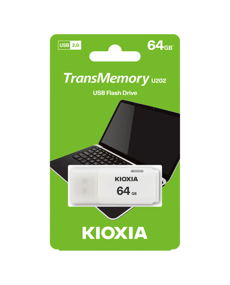 KIOXIA PEN DRIVE 64GB USB 2.0 U202 BRANCO