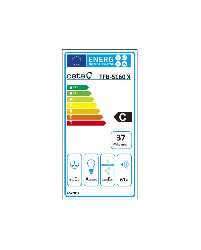 CATA EXAUSTOR 60CM 2VELOC MAX 300M3/H INOX (C) CATA EXAUSTOR 60CM 2VELOC MAX 300M3/H INOX (C)