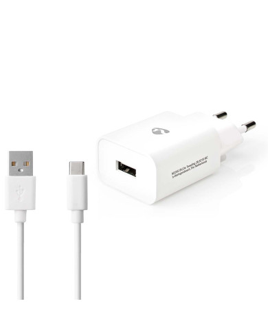 NEDIS CARREGADOR 1.0 USBA C/ CABO MICRO USB BRANCO NEDIS CARREGADOR 1.0 USBA C/ CABO MICRO USB BRANCO