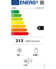 CANDY FRIGORIFICO 2PTS 1,72X0,60X0,60MT 229LT INOX (E)