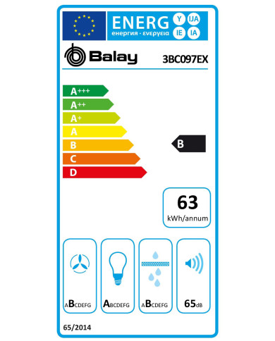 BALAY CHAMINE 70CMS 733M3/H 3+1V INOX A BALAY CHAMINE 70CMS 733M3/H 3+1V INOX A