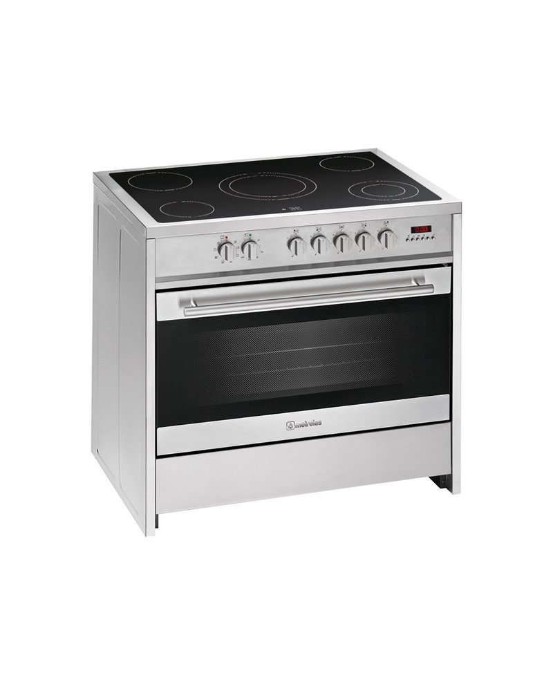 MEIRELES FOGAO 90CM INOX VITRO+FORNO ELECTRICO MULTIF. A