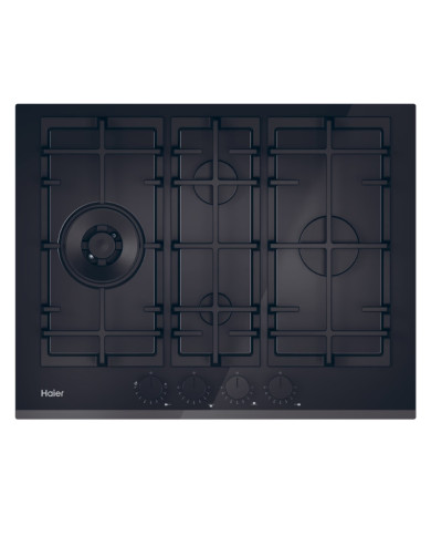 HAIER PLACA CRISTALGAS 65CM 4GAS VIDRO PRETO