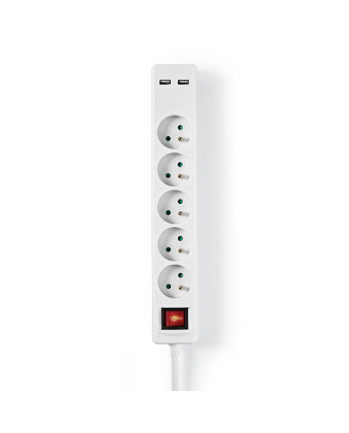 NEDIS EXTENSAO ELECTRICA 1,5MT C/5TOMADAS + 2XUSB + INTERRUP NEDIS EXTENSAO ELECTRICA 1,5MT C/5TOMADAS + 2XUSB + INTERRUP