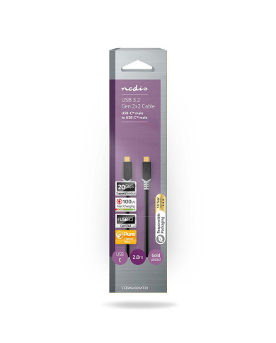 NEDIS CABO USB 3.2 5A 100W NEDIS CABO USB 3.2 5A 100W