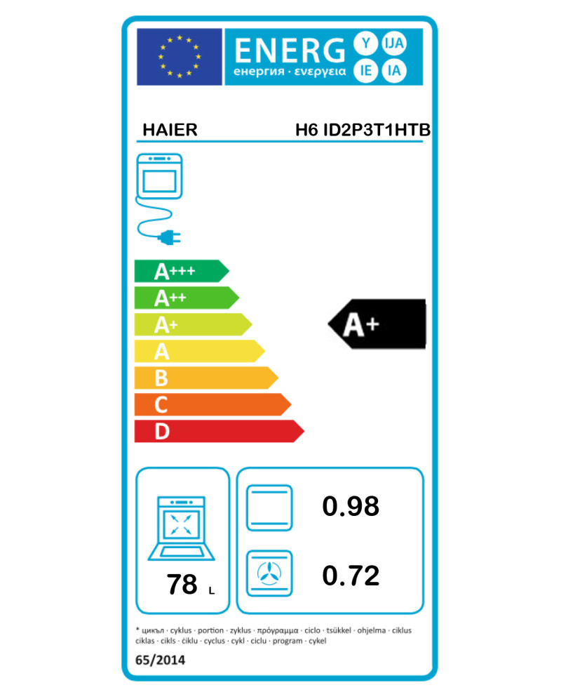 HAIER FORNO 9FUNÇOES 78LT HIDROLITICO PRETO A+