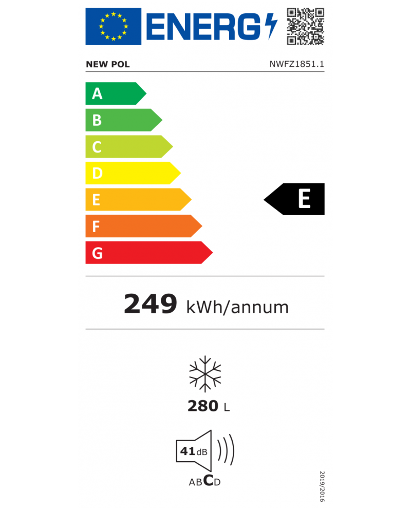 NEW POL ARCA VERTICAL 280LT 1860X595X650MT NF BRANCO (E) NEW POL ARCA VERTICAL 280LT 1860X595X650MT NF BRANCO (E)