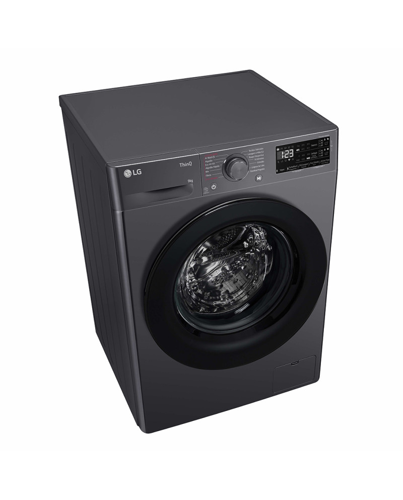 LG MAQUINA ROUPA 9KG 1400RT AI DD STEAM WIFI PRETA(A)