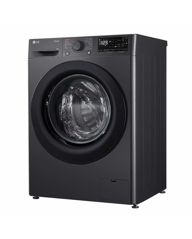 LG MAQUINA ROUPA 9KG 1400RT AI DD STEAM WIFI PRETA(A)