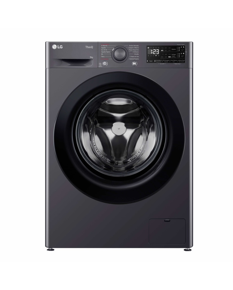 LG MAQUINA ROUPA 9KG 1400RT AI DD STEAM WIFI PRETA(A)