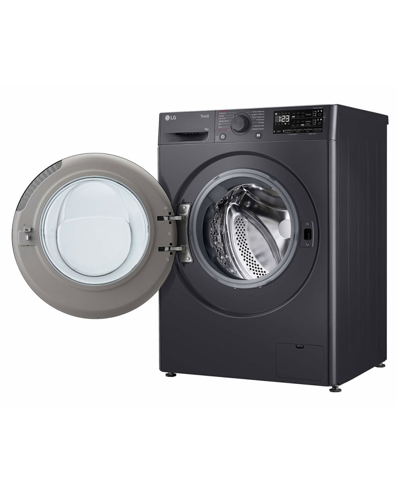 LG MAQUINA ROUPA 9KG 1400RT AI DD STEAM WIFI PRETA(A)