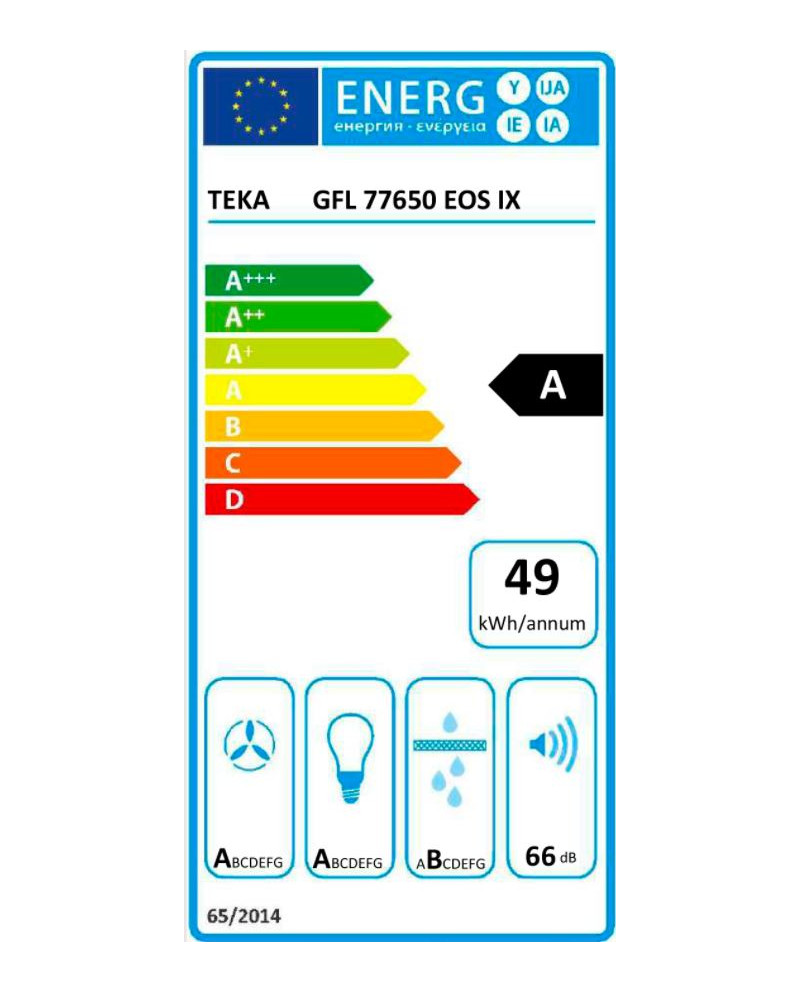 TEKA EXAUSTOR 70CM 3+1VELOC MAX 726M3/H INOX PRETO A+