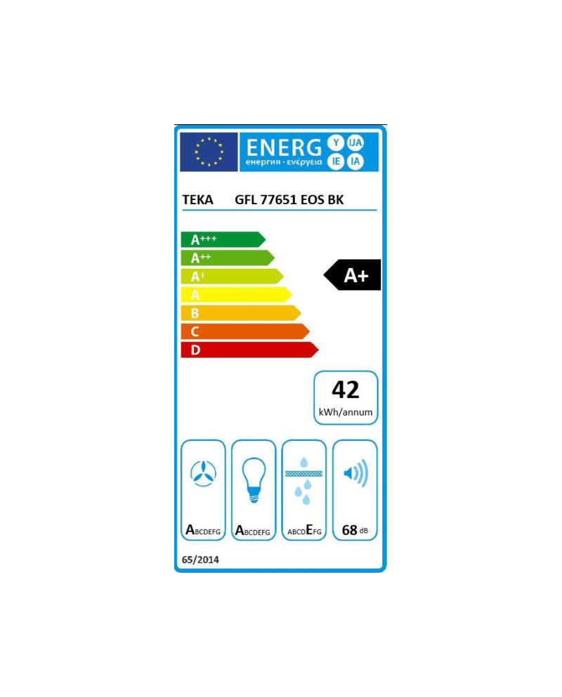 TEKA EXAUSTOR 70CM 3+1VELOC MAX 726M3/H INOX PRETO A+