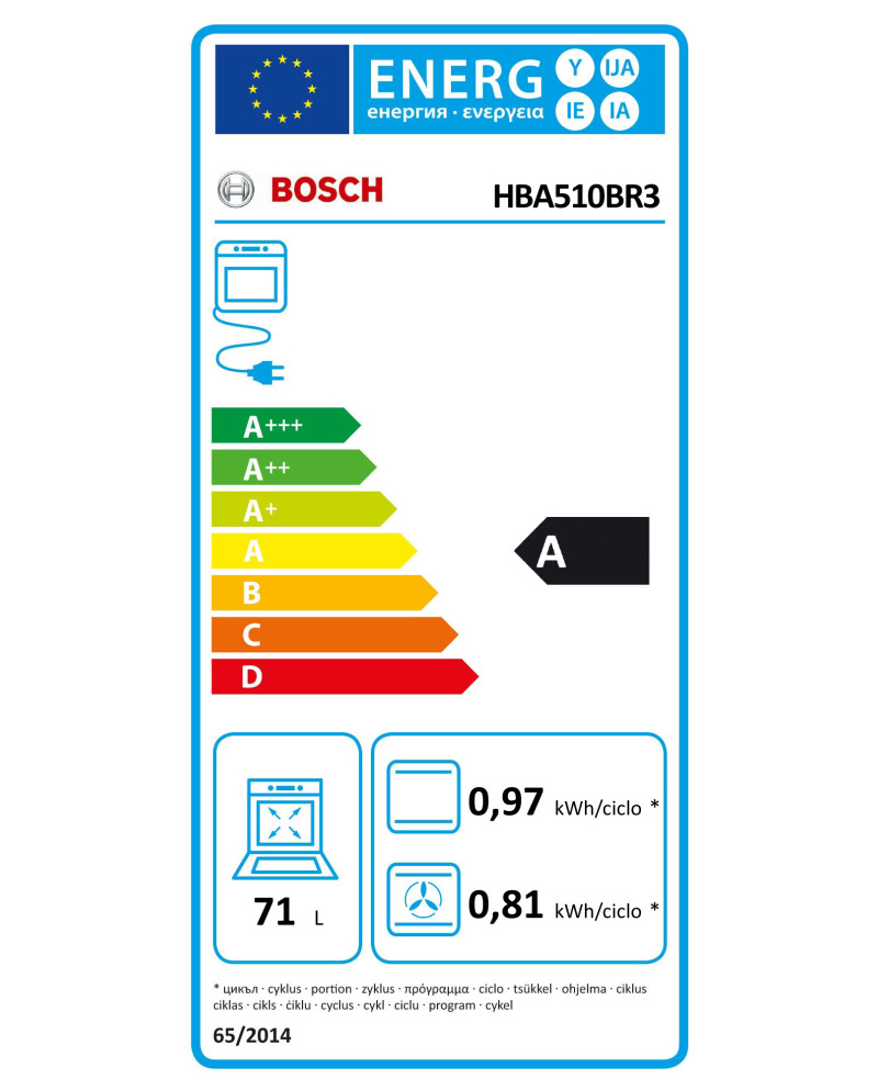 BOSCH FORNO MULTIF 71LT INOX A