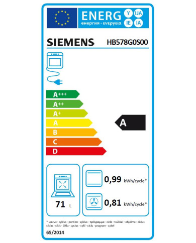 SIEMENS FORNO MULTIF 71LT VIDRO PRETO A+ SIEMENS FORNO MULTIF 71LT VIDRO PRETO A+