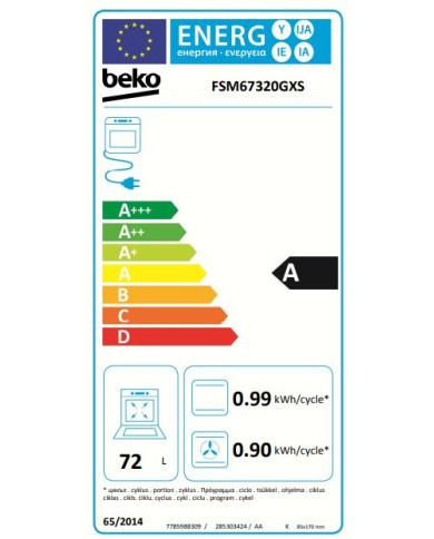 BEKO FOGAO 4 ZONAS VITRO FORNO 72LT MULTIF 60X60CMS INOX A BEKO FOGAO 4 ZONAS VITRO FORNO 72LT MULTIF 60X60CMS INOX A