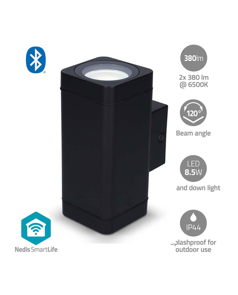 NEDIS LUZ EXTERNA SMARTLIFE WIFI BLUETOOH 8.5W