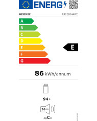 HISENSE FRIGORIFICO 1PT 85CM BRANCO (E)