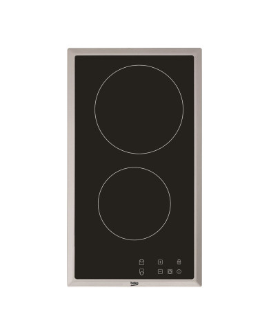BEKO PLACA DOMINO 30CM 2 ZONAS VITRO INOX BEKO PLACA DOMINO 30CM 2 ZONAS VITRO INOX