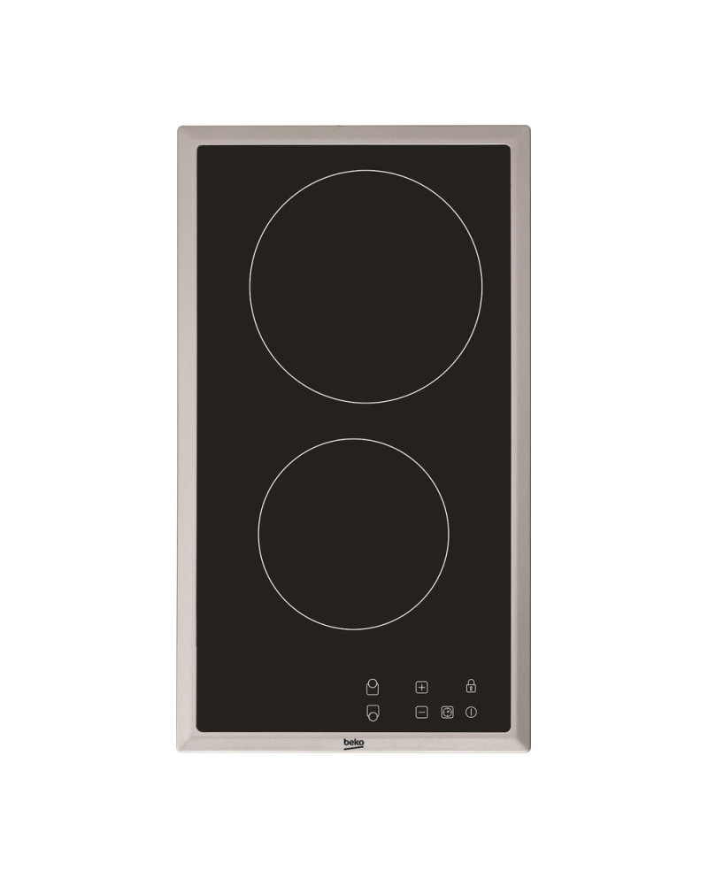 BEKO PLACA DOMINO 30CM 2 ZONAS VITRO INOX