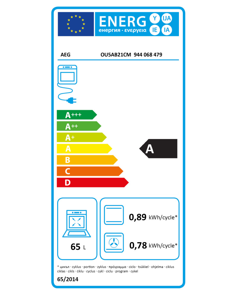 AEG FORNO MULTIF. 65LT INOX A