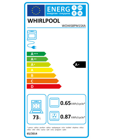 WHIRLPOOL FORNO MULTIF. PIROLITICO HIDROLITICO 73LT INOX A+ WHIRLPOOL FORNO MULTIF. PIROLITICO HIDROLITICO 73LT INOX A+