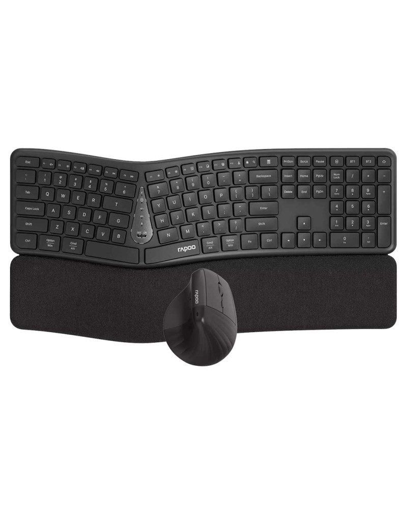 RAPOO TECLADO+RATO S/FIO 8810ME MULTI-MODE PRETO